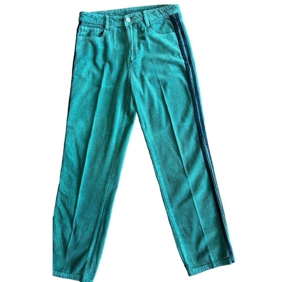 UNIF Large Corduroy Pants, Green w/Black Stripes, size 27 - Picture 1 of 14
